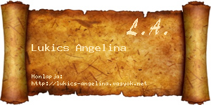 Lukics Angelina névjegykártya